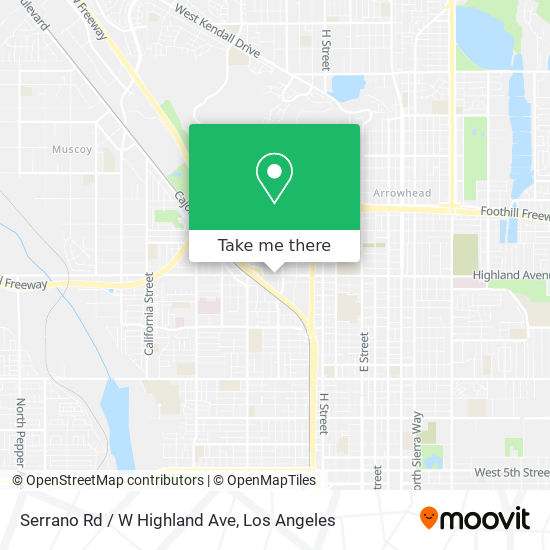 Serrano Rd / W Highland Ave map