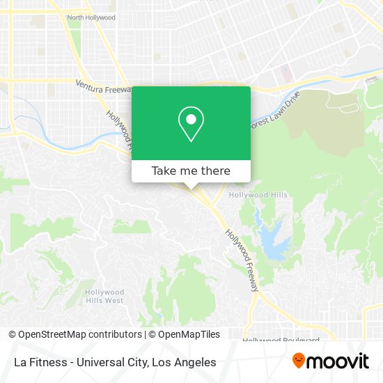 Mapa de La Fitness - Universal City