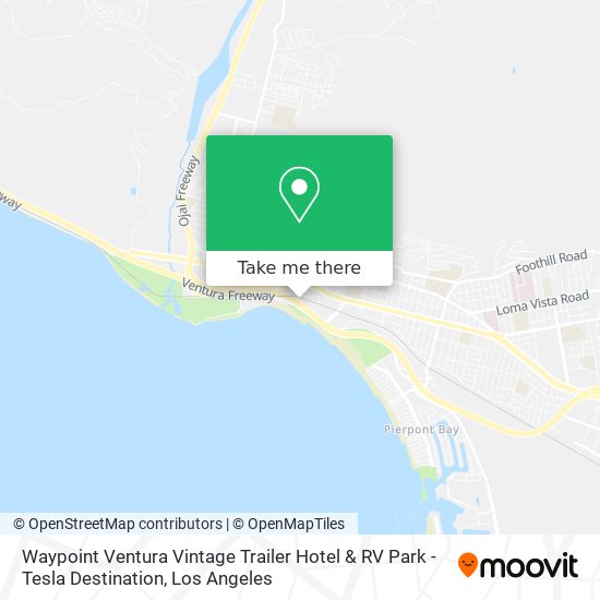 Waypoint Ventura Vintage Trailer Hotel & RV Park - Tesla Destination map
