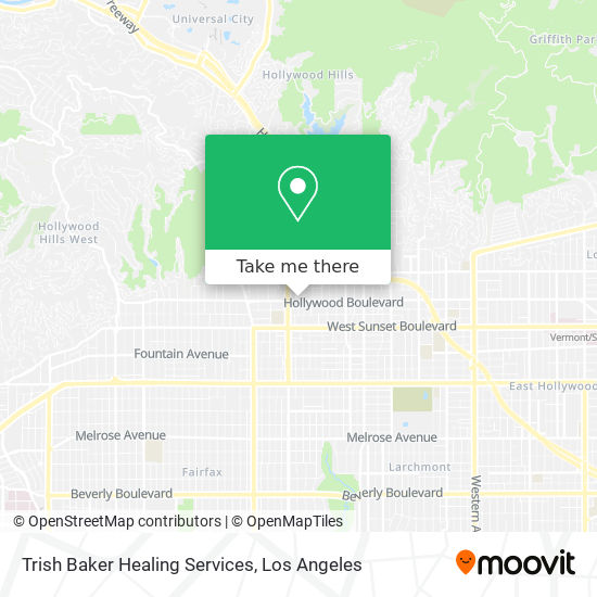 Trish Baker Healing Services map