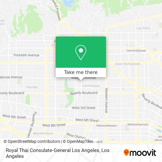 Royal Thai Consulate-General Los Angeles map