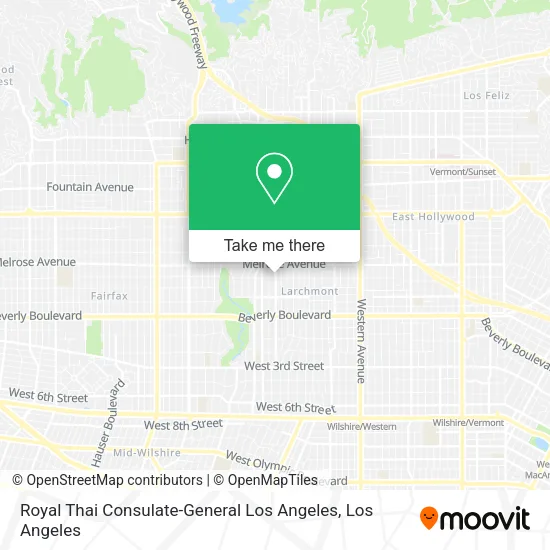 Royal Thai Consulate-General Los Angeles map