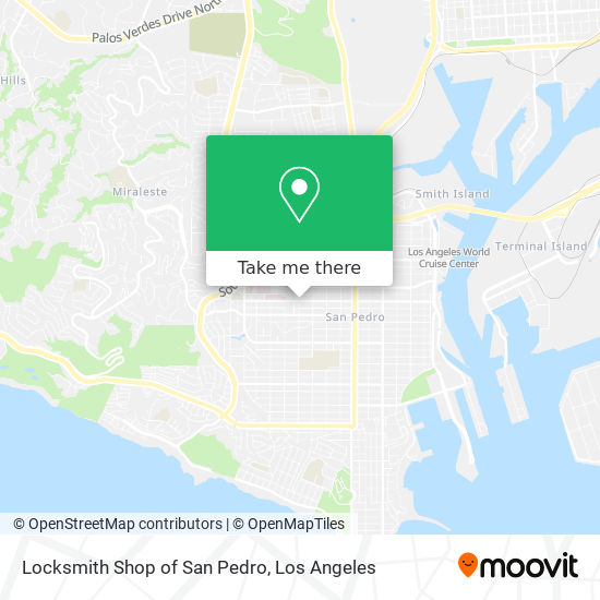 Locksmith Shop of San Pedro map