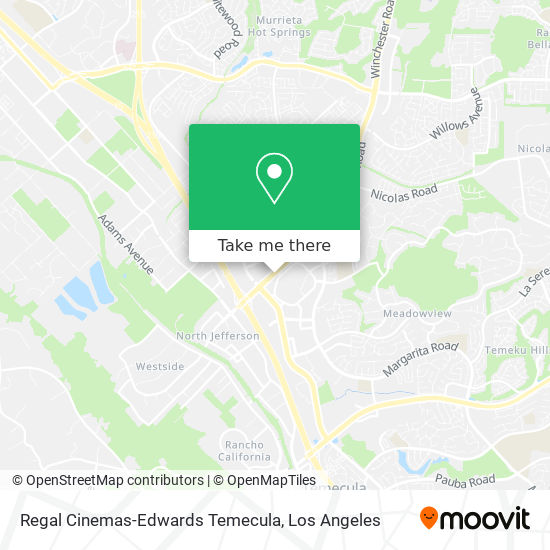 Regal Cinemas-Edwards Temecula map