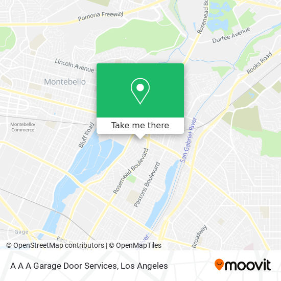 Mapa de A A A Garage Door Services