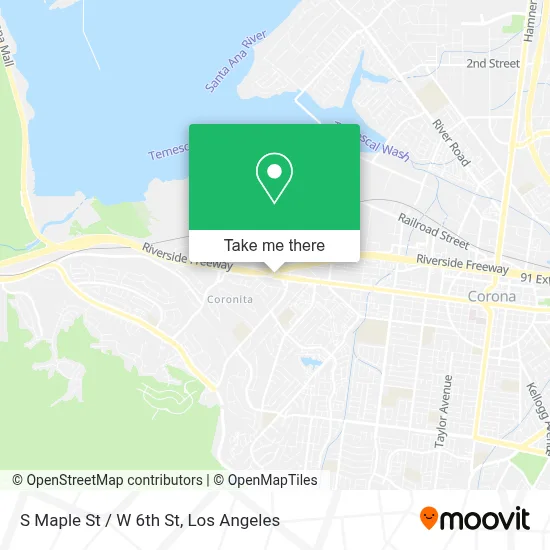 S Maple St / W 6th St map