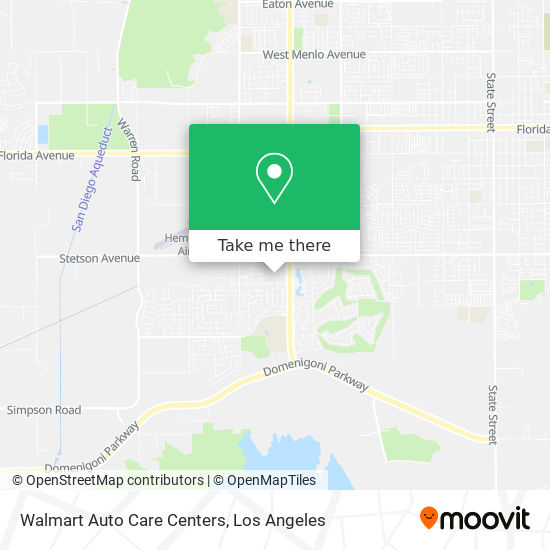 Walmart Auto Care Centers map