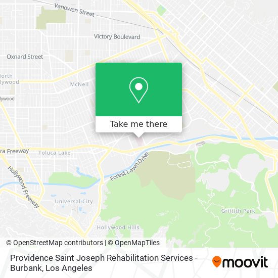 Mapa de Providence Saint Joseph Rehabilitation Services - Burbank