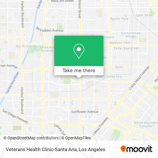 Veterans Health Clinic-Santa Ana map