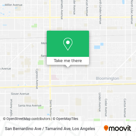 San Bernardino Ave / Tamarind Ave map