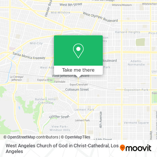 West Angeles Church of God in Christ-Cathedral map