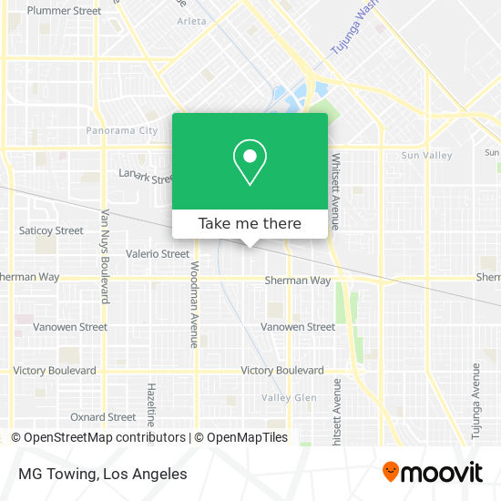 MG Towing map