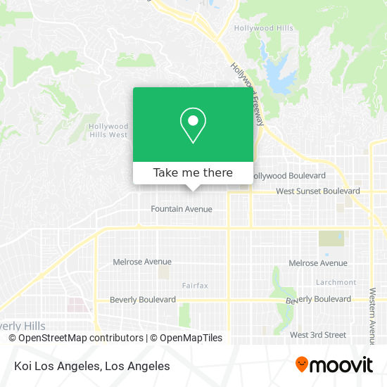 Koi Los Angeles map