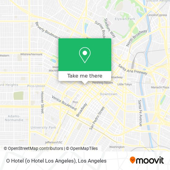 O Hotel (o Hotel Los Angeles) map