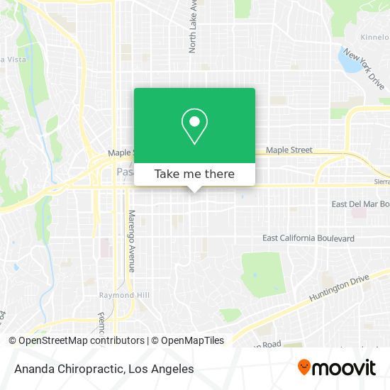 Ananda Chiropractic map