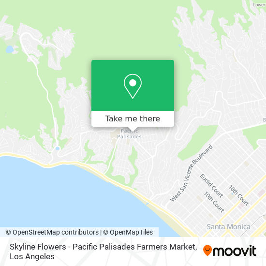 Skyline Flowers - Pacific Palisades Farmers Market map