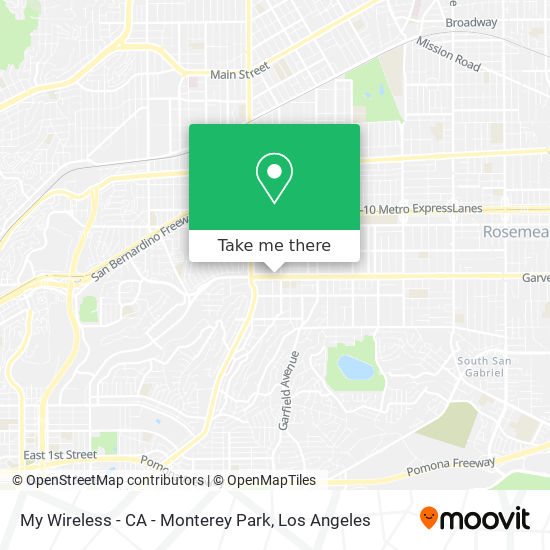 My Wireless - CA - Monterey Park map