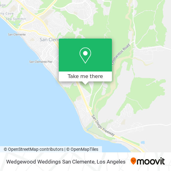 Wedgewood Weddings San Clemente map