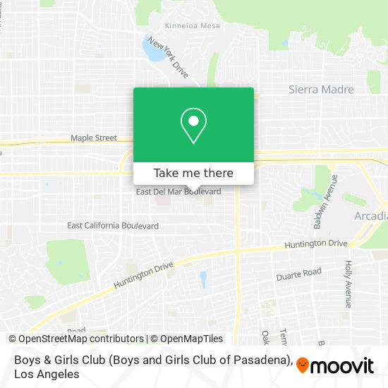 Boys & Girls Club (Boys and Girls Club of Pasadena) map
