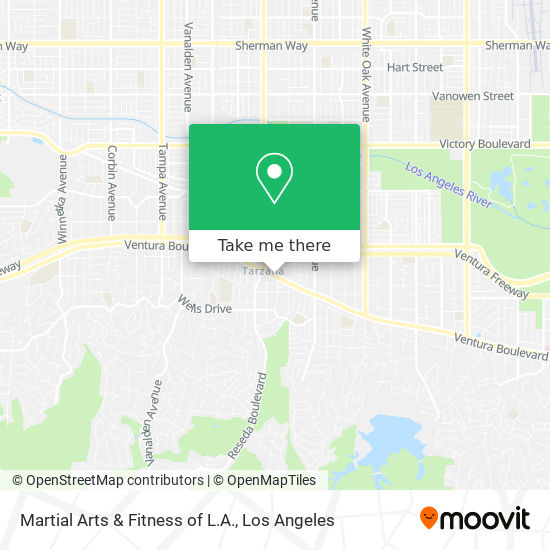 Martial Arts & Fitness of L.A. map