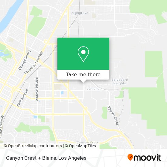 Canyon Crest + Blaine map