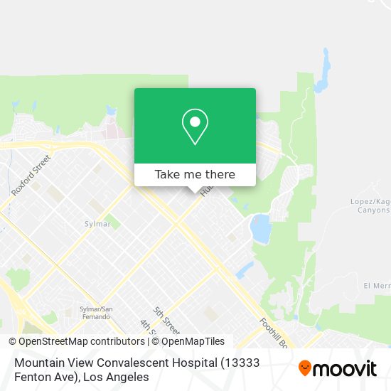 Mapa de Mountain View Convalescent Hospital (13333 Fenton Ave)