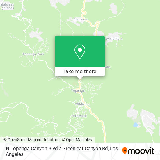 N Topanga Canyon Blvd / Greenleaf Canyon Rd map