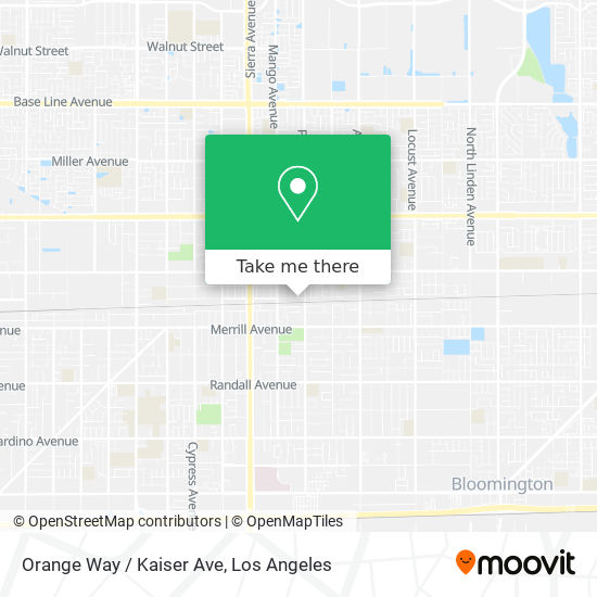 Orange Way / Kaiser Ave map