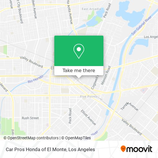 Car Pros Honda of El Monte map