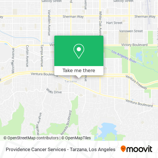 Providence Cancer Services - Tarzana map