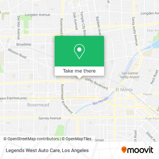 Legends West Auto Care map