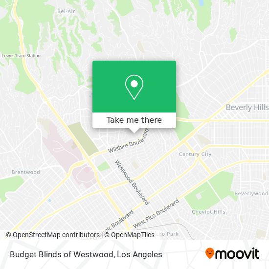 Budget Blinds of Westwood map