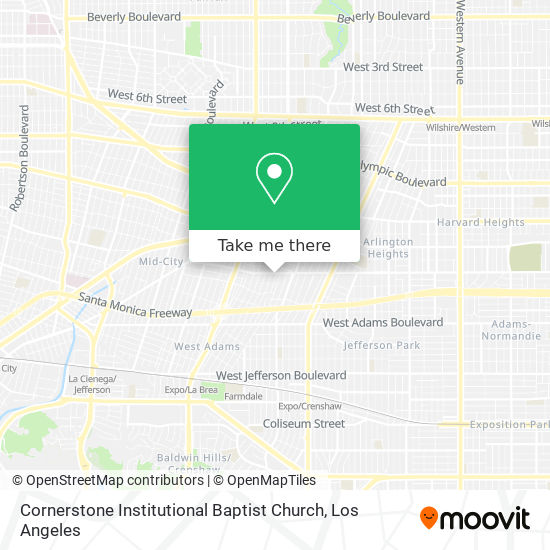Mapa de Cornerstone Institutional Baptist Church