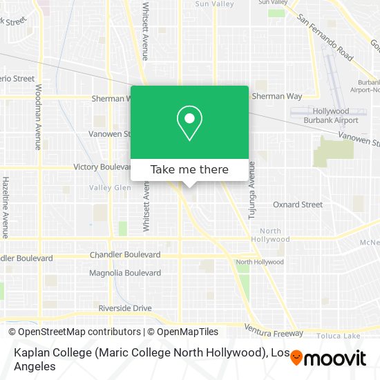 Mapa de Kaplan College (Maric College North Hollywood)