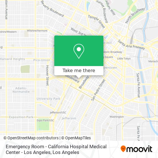 Mapa de Emergency Room - California Hospital Medical Center - Los Angeles