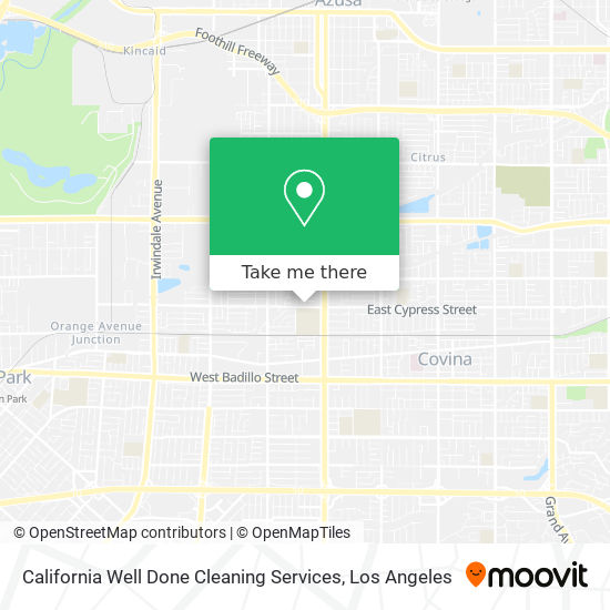 California Well Done Cleaning Services map