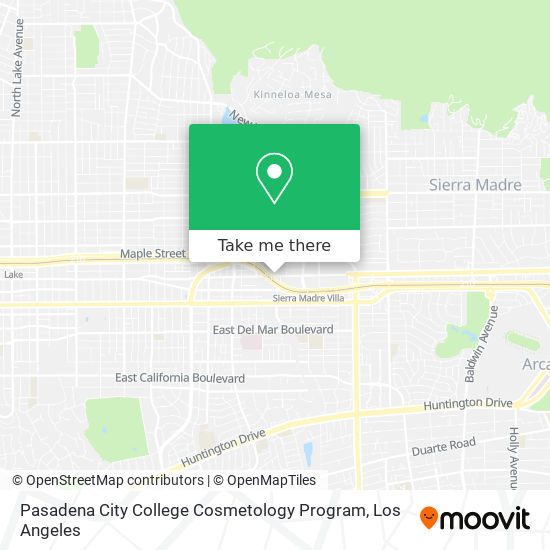 Mapa de Pasadena City College Cosmetology Program