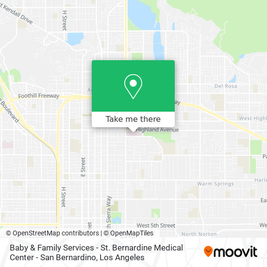 Mapa de Baby & Family Services - St. Bernardine Medical Center - San Bernardino
