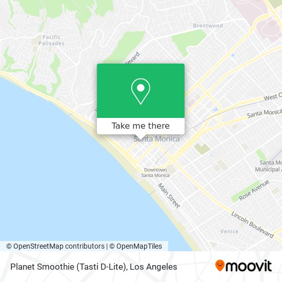 Planet Smoothie (Tasti D-Lite) map