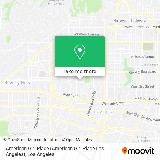 Mapa de American Girl Place (American Girl Place Los Angeles)