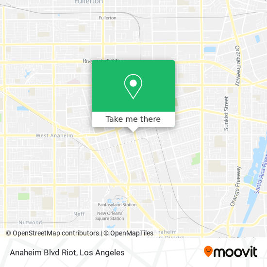 Anaheim Blvd Riot map
