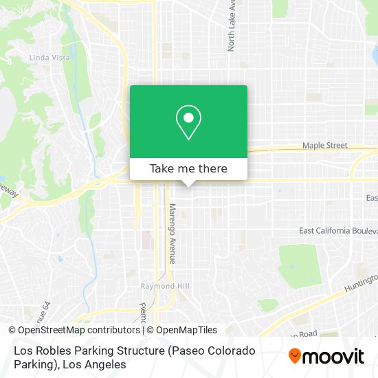 Mapa de Los Robles Parking Structure (Paseo Colorado Parking)
