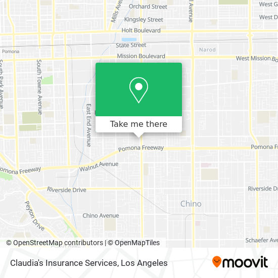 Claudia's Insurance Services map