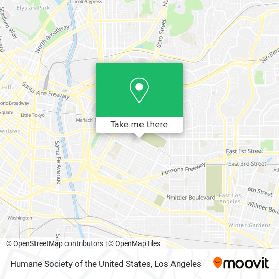 Mapa de Humane Society of the United States