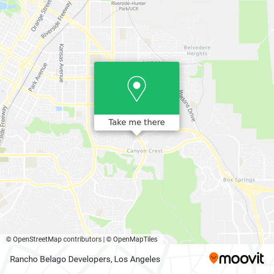 Rancho Belago Developers map