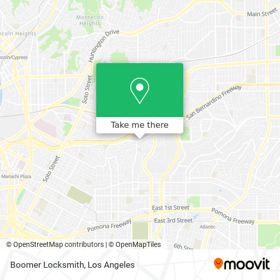 Boomer Locksmith map