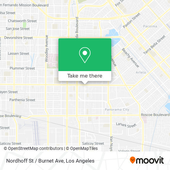 Mapa de Nordhoff St / Burnet Ave