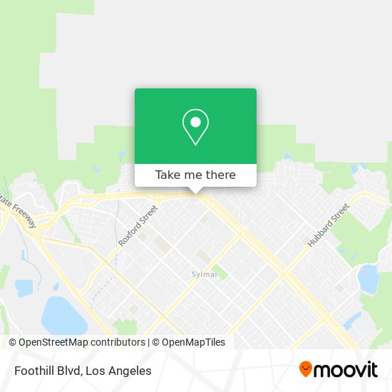 Foothill Blvd map