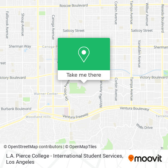 Mapa de L.A. Pierce College - International Student Services