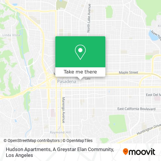 Mapa de Hudson Apartments, A Greystar Elan Community